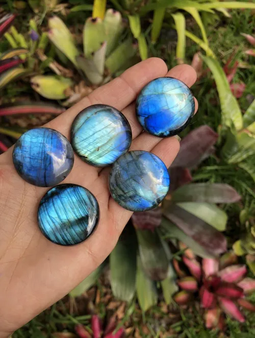 Labradorite light diffusion pattern close-up